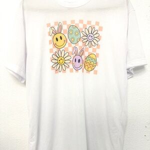 Retro Cute Easter T-Shirt Size Large Women's Tee